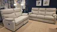 3 Seater Fixed Sofa and 2 Seater Power Recliner Sofa