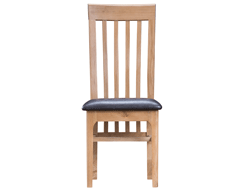 Slat Back Chair with PU Seat