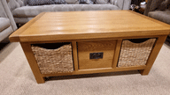 Coffee Table with Baskets