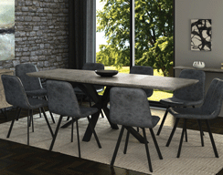 Extending Dining Table and 6 Chairs
