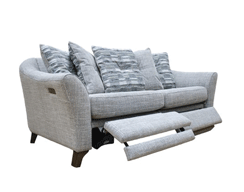 3 Seater Pillow-Back Sofa (Double) with Power Footrest