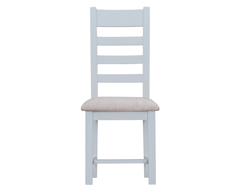 Ladder Back Chair with Fabric Seat