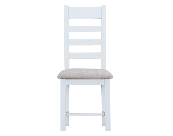 Ladder Back Chair with Fabric Seat