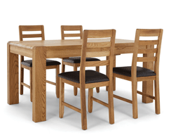 Extending Dining Table & 4 Dining Chairs