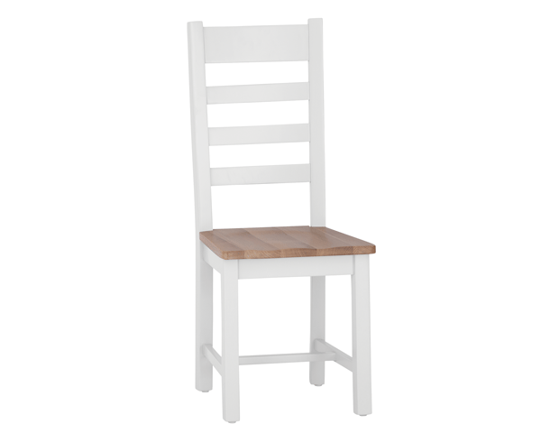 Ladder Back Dining Chair with Wooden Seat