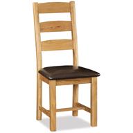 Slat Chair with PU Seat