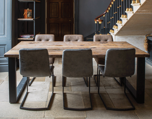200cm Dining Table and 6 Dining Chairs
