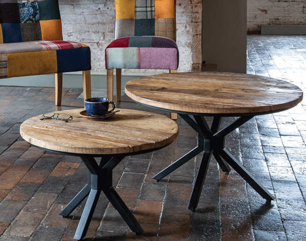 Round Coffee Table Set of Two