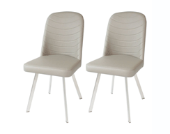 Pair of Dining Chairs - Cappuccino Colour